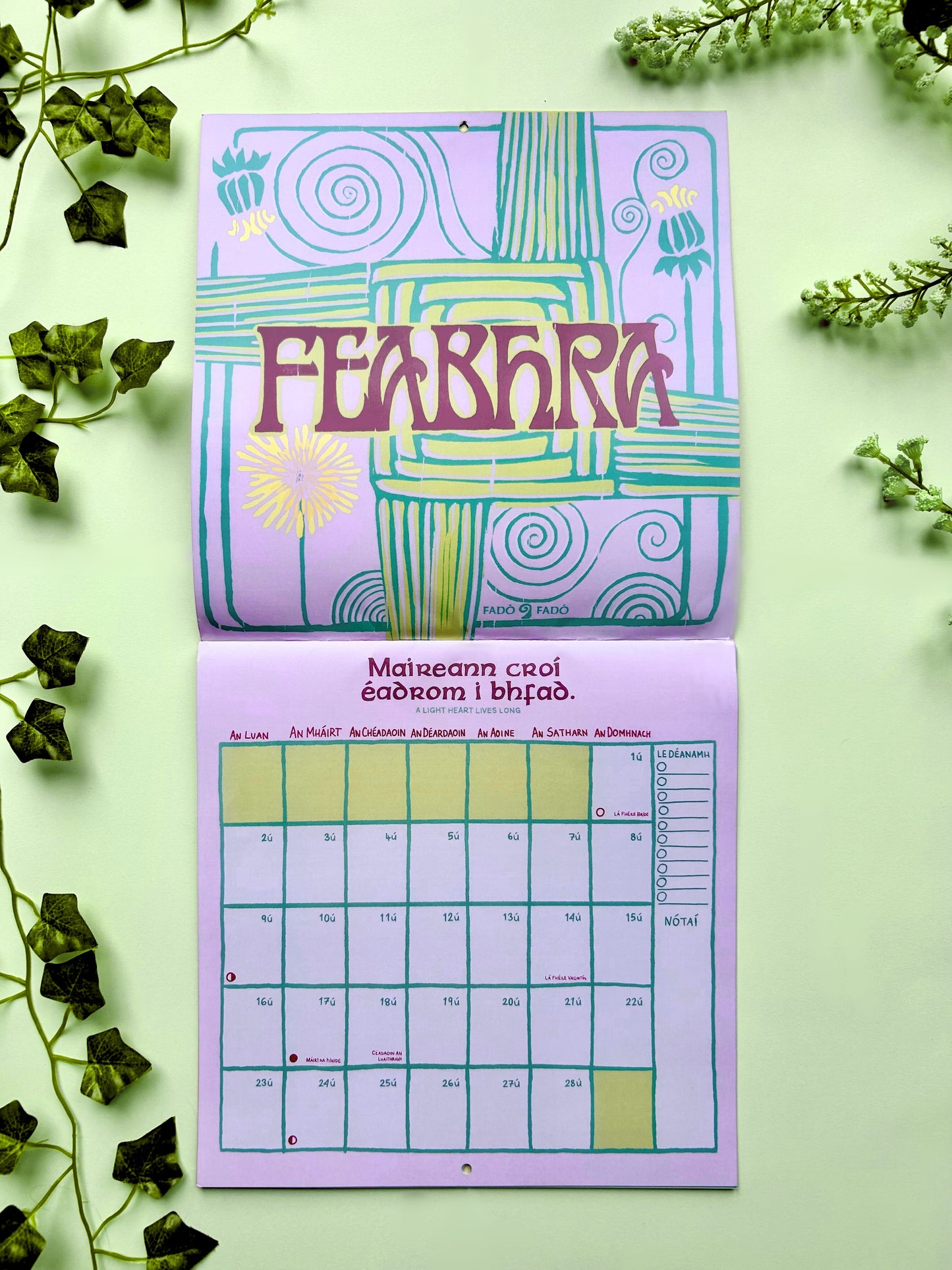 2026 Féilire Gaeilge / Irish Language Calendar