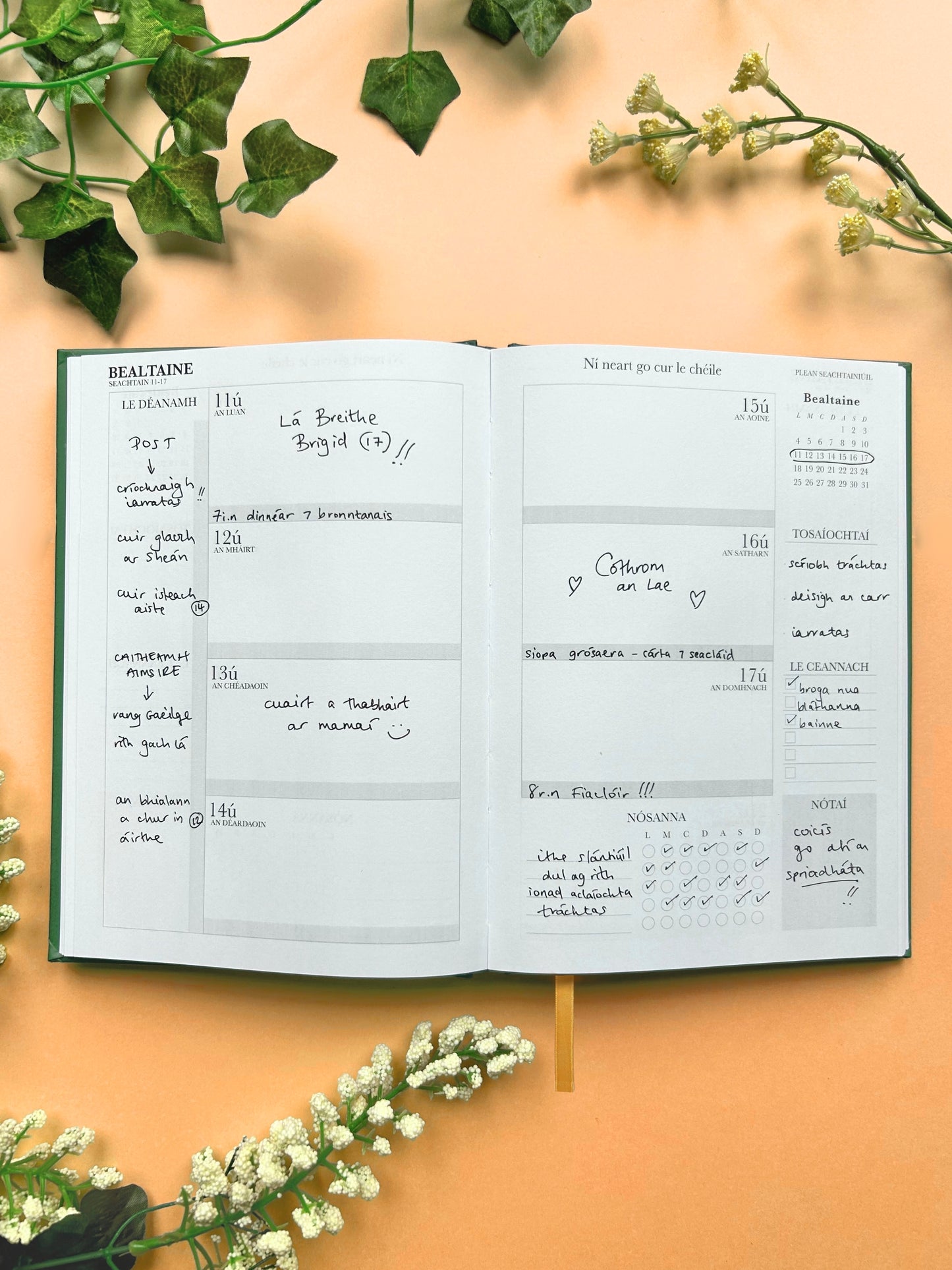 2026 Dialann Bhliantúil Gaeilge / Irish Diary Yearly Planner