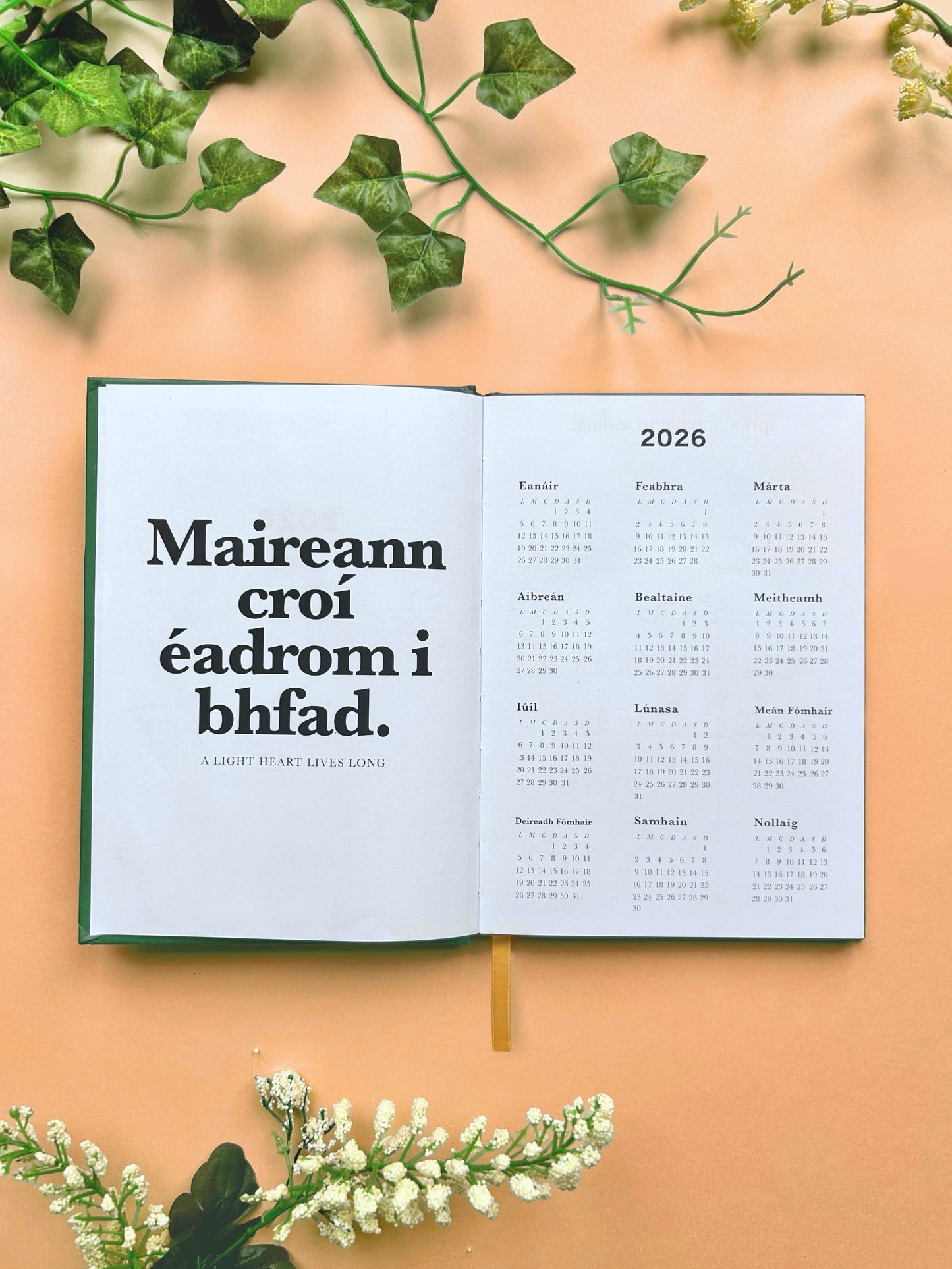 2026 Dialann Bhliantúil Gaeilge / Irish Diary Yearly Planner